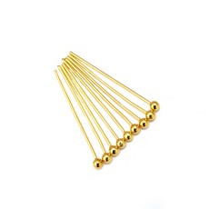 100Pcs 18 20 25 30 35 40 45 50mm 골드 실버 컬러 금속 볼 헤드 핀 라운드 진주 머리 바늘 DIY 바느질 도, 0 5x20mm 100Pcs, 01 Gold