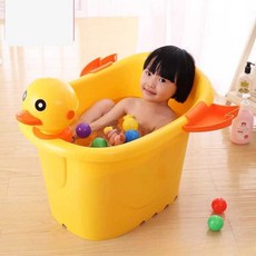 아기욕조 강아지목욕통 오리 모양 유아 어린이샤워, 1개, 녹색 오리