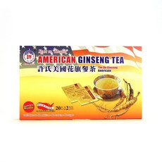 Hsu's Ginseng SKU 1038 | American Ginseng Tea 40c 수의 인삼 SKU 1038 | 화기삼차 40ct | 미국 위스콘신주 마라톤카운티에서 재, 0.0875온스(20팩), 1.75개입, 1개