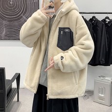 남성 캐주얼 뽀글이 기모 후드집업 루즈핏 후리스 플리스 도툼 양털 집업자켓 아우터