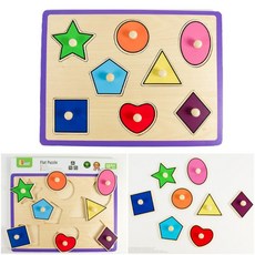 원목도형꼭지퍼즐