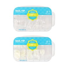 엔리안 숏오벌 내추럴 클리어 젤 네일 연장 팁 100tip, 단일상품