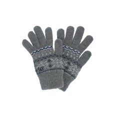 DAKS MEN Knitted gloves Nordic logo embroidery pair 17-460002 13/Gray