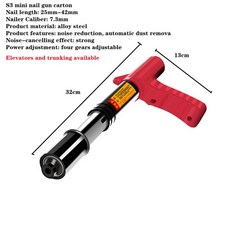 mini nail gun manual nail gun rivet tool 천장 벽 앵커 와이어 슬롯 장치 벽 패스너 금속 가공 리벳 도구, s3, 1개