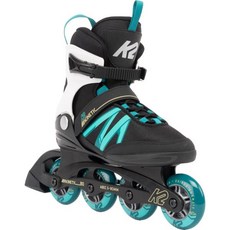 K2 Kinetic 80 여성 인라인 스케이트 통기성이 좋고 편안한 오리지널 여성용 소프트 부츠, Black/Turquoise, 11