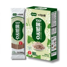 순솔 100% 메밀국수 100g 10개입 소바면 메밀소바 냉소바 비건면 무밀가루 제로콜레스테롤 제로당 제로슈거 고단백질 제로나트륨 당뇨국수 노밀가루 당면 다이어트 식단, 2박스, 1kg