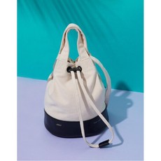 질스튜어트 악세서리 20SS [JSNY] 아이보리 캔버스 배색 버킷백 JABA0E000I2