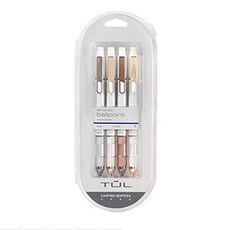 TUL 접이식 볼펜 선셋 셰이드 불릿 포인트 1.0mm 펄 화이트 배럴 파란색 잉크 4개 팩 TUL Retractable Ballpoint Pens Limi, 1개