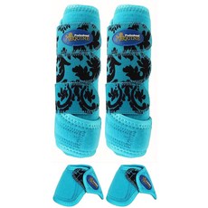 Professional Equine Horse Medium Sports Med.. 정품보장, Front Pair and Bell Turquoise