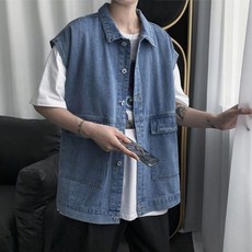 남자오버핏여름조끼