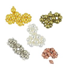 STK목걸이를위한 50의 세트 혼합 색깔 둥근 공 자석 걸쇠 걸이 14 x 8 mm