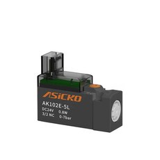 황동 솔벨브 전자밸브 솔레노이드 전자변 공압 에어 솔밸브, 1개, AK102-5L-1F 소형 맞춤형 베이스