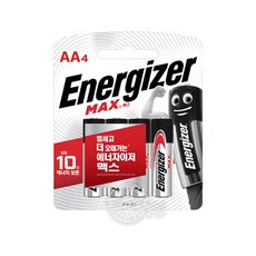 에너자이저 알카라인건전지 맥스 AA 4입, 1개, 4개입