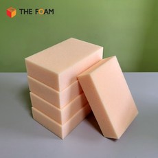 더폼 살구색 세차스펀지 하드타입 해면스펀지 대형 L_5x13x20cm / 5개 세트 묶음