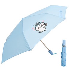 먼작귀 3단 완전 자동 우산 21000 (하치와레 하트 블루)