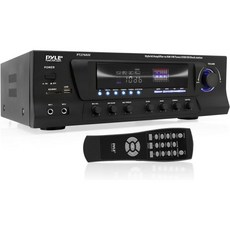 파일 300W 디지털 스테레오 수신기 시스템 - AM/FM Qtz. 합성 튜너 USB/SD 카드 MP3 플레이어 및 서브우퍼 컨트롤 A/B 스피커 아이팟/MP3 입력노래방 포함 케