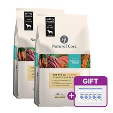 치킨&연어 강아지사료 대용량 14kg + 샘플사료 5개, 없음