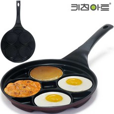 키친아트 금상첨화 인덕션 에그팬 계란 후라이팬 4구, 1개