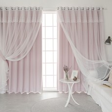 디망쉬암막레이스커튼창문세트