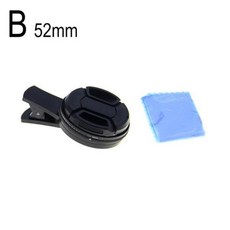 클립이 있는 휴대폰 렌즈 필터 범용 ND2-400 가변 폰용 카메라 37mm 52mm, 02 52MM, 1개