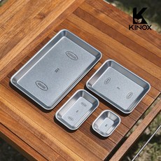 키녹스 스텐 하프스택 사각 접시 세트 캠핑 백패킹 반합 호환, 1세트