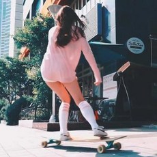 롱보드트릭 초보용롱보드 수제롱보드 스쇼 남여자 목독목설 전문 댄서 틱톡 스트리트, 01 경채《전판현물》.