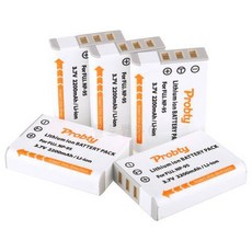 Probty 5pcs NP-95 NP95 DB-90 배터리 Fujifilm X30 X100 X100T X-S1 FinePi, 상세내용참조