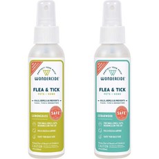 Wondercide 개 고양이 벼룩 진드기 모기 스프레이 천연 에센셜 오일 함유 Made USA, Cedarwood Lemongrass, 1개