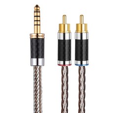 하이파이 스테레오 오디오 케이블 하이엔드 1 대 2 Y 스플리터 앰프 홈 시어터 밸런스 AUX-2RCA 4.4mm, 01 silver_04 3m, 01 silver_04 3m