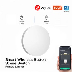 tuya zigbee 버튼 지그비 스위치 무선 버튼 지그비 스마트 버튼, 1개