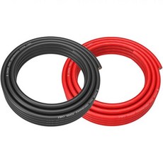 ROCKRIX 8 게이지 25ft 블랙 RED 자동차 오디오 전원 접지 소프트 터치 와이어 케이블 세트, 1개