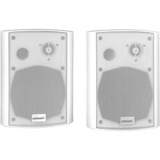영국직송 셀렉슨 액티브 스피커 세트 525-W - 2x30W 2방향 전동 스피커 - 흰색 - 벽면 브래킷 포함 - PC 사무실 또는 학교에, 단일옵션, 단일옵션