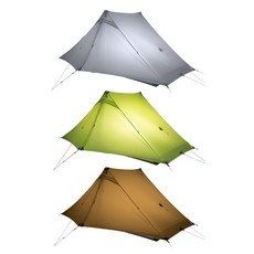  3FULGEAR 쓰리풀기어 란샨2 프로 초경량 백패킹 텐트 2인용 20D 비박 낚시 캠핑, 3인용 브라운 