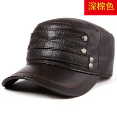 남성 홑겹 리얼 가죽모자 가을 양피 스냅백 보온 군모 남모 MNG1