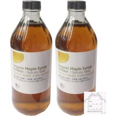 no-name goods 일본직구 자연유래 메이플 시럽 골든 델리케이트 맛 475ml x 2p Best before date 스티커 set 업소용 대량 구매, 사이즈, 2개