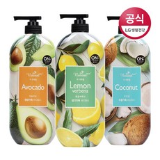 온더바디 더내추럴 바디워시 900gx3개(코코넛+레몬버베나+아보카도), 1개