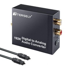 T Tersely DAC 디지털-아날로그 변환기 디지털 SPDIF Toslink-아날로그 스테레오 RCA 3.5mm 오디오 L/R 어댑터(PS3 Xbox 엑스박스 HD DVD PS