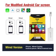 안드로이드 오토 카플레이 멀티미디어 CarPlay용 무선 USB 어댑터 Android용 유선 자동 동글 멀티미디어 플, 02