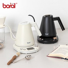 [슈퍼HOT][Boral] 보랄 디지털 보온 드립 커피포트 BR-103DD, 아이보리