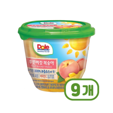 Dole 돌 후룻버킷 복숭아 과일컵 425g x 9개