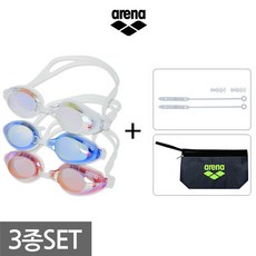 성인 수경+귀마개 용품세트 AVAAG46BW4, 000, BLU