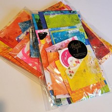 콜라주 종이 40개의 아름다운 손으로 칠했습니다. Collage Paper Sample for Art Journals Scrapbooks & Mixed Media Art.40p