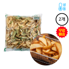 심플로트 스킨온10컷 랜치웨지(반달감자) 2kgx2봉, 2kg, 2개