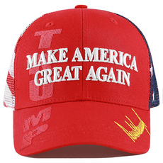 [미국 직구] The Hat Depot 남성 여성 모자 1. Mesh - Maga - Red