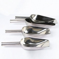파티 바 및 주방용 다용도 스테인레스 스틸 아이스 스쿠프 설탕 가루 건조 제품을 원활하게 사용, 8 inch