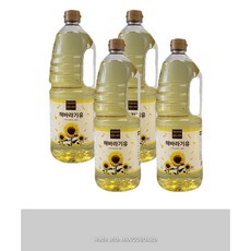 나비촌 해바라기씨유 오일 가정용, 4개, 1.8L
