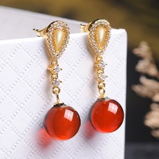 가넷드롭귀걸이