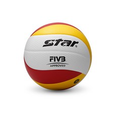 스타 배구공 그랜드 챔피언 2 5호 VB225-34S, 화이트 레드 옐로우