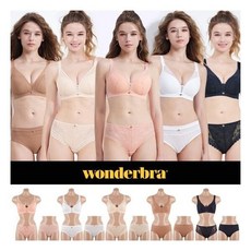 (백화점 상품) 원더브라 더뉴 와이어프리 여성 브라팬티 5세트+세컨팬티 5종 2025872