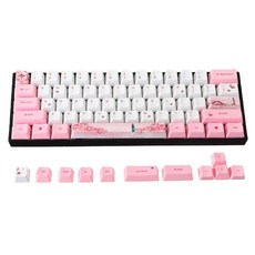 해외PBT 승화 키 캡 60 % 앤 프로 2 로얄 Kludge RK61 G GK61 GK64 기계 게임 키보드 OEM 프로파일 PC 노트, 한개옵션, 한개옵션